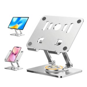 Tablet Ständer 360°Drehbar, Verstellbar Tisch, Höhenverstellbar, für Tablet und Smartphone, ideal für Büro und Haus, mod