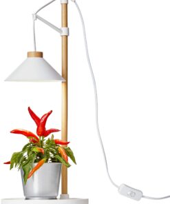Northpoint LED Pflanzenleuchte für Kräutergarten - Echtholz Tischlampe, 9W, 550 Lumen, Hochwertig, Timerfunktion | Nort