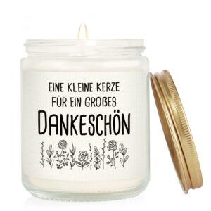 Craftique Abschiedsgeschenk Erzieherin Kollegin - Dankeschön Kerze für Frauen, Kleines Dankeschön für Kollegen, Danke Ge