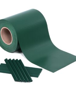 SONGMICS Extrathick Green PVC Sichtschutzstreifen für Gartenzaun mit 25 Clips