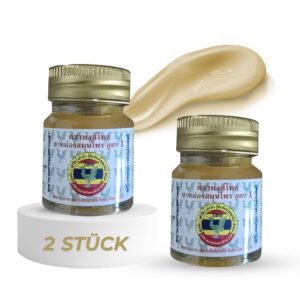 Hong Thai Balsam Kräuter Creme 2er Set | Wohltuend bei Verspannungen, Muskelbelastung & Insektenstich | Für Rücken, Nack