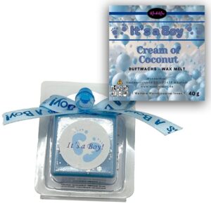 WonderWax Baby Reveal Duftwachs Wax Melts für Duftlampe, Cream of Coconut Duft Sojawachs für Aromalampe bei Baby Showers