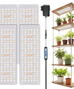 Garpsen LED Pflanzenlampe für Samenstart, Veg und Bloom - 552 LEDs, 5 dimmbare Stufen & 6/12/16H Timer