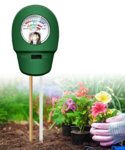 Bodentester 2025 für Rasen, Garten und Balkon - 3-in-1 Feuchtigkeit, Licht und pH-Messgerät ohne Batterien