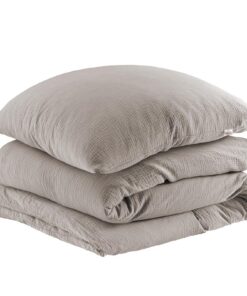 Musselin Bettwäsche 100% Baumwolle - Traumhaft weiche, kuschelige Sets für Ihr Bett in Taupe - Ideal für den Sommerschlu