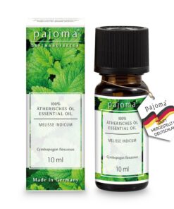 Pajoma® Duftöl 10 ml, Melisse Indicum | 100% Naturreines Ätherisches Öl für Aromatherapie und Massage | Premium Qualität