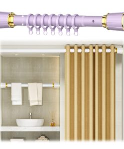 Ausziehbare Gardinenstange ohne Bohren, Duschvorhangstange, Schlafzimmer und Badezimmer, 190 cm, rutschfeste Spannstange