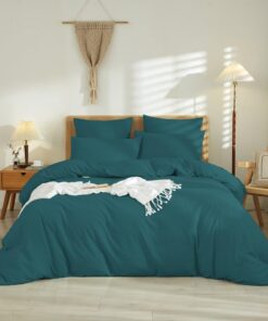 Luowei ultraweich Mikrofaser Bettbezug 220 x 240 cm für Erwachsene Doppelbett modern ultraweich Reißverschluss Kissenbez