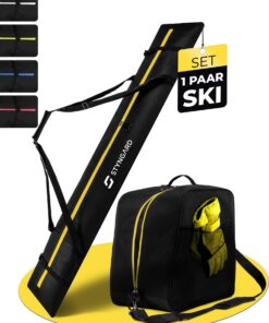 STYNGARD Skitasche Set Modell Courchevel 180 cm und Stiefeltasche 38 L - Robustes Material mit hochwertigen Reisverschlü