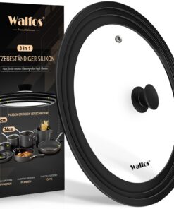 Walfos Universaldeckel Ø 28, 26 und 24 - hitzebeständige Deckel für Pfannen und Töpfe | Walfos hitzebeständige Glasdeck