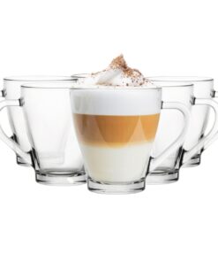 [KROSNO 1992 Gläser Set] + [Mit Henkel Tassen] + [für Hausangestellte] + [für Morgenkaffee im Wohnzimmer] + [Spülmaschin