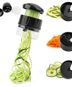 3-in-1 Spiralschneider Gemüse Julienneschneider für Zucchini Nudeln Karotten Gurke