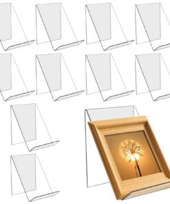 10 Stück Acryl Ständer für Bücher, klare Buchstützen, praktisch für Schulen, Wohnungen und Büros | Transparente Acryl T