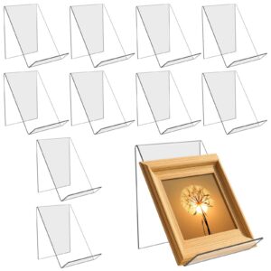 10 Stück Acryl Ständer für Bücher, klare Buchstützen, praktisch für Schulen, Wohnungen und Büros | Transparente Acryl T