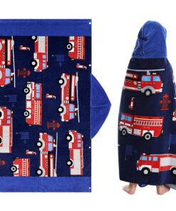 FLYISH DIRECT Badeponcho Kinder 100% Baumwolle 127 x 76 cm