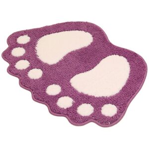 Badezimmer Pfote Fußmatte Niedlich Rutschfests Wasserabsorbierend (Violett 40cm x 60cm)