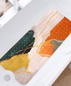 Rutschfest Badewannenmatte 100x40cm - BPA-frei, Schimmelresistent & Maschinenwaschbar