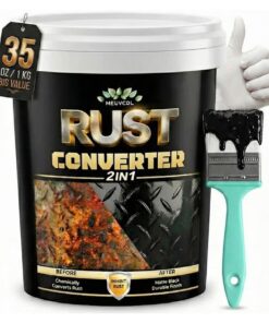 Ultra Auto Rostentferner & Versiegelung 2-in-1 Rostumwandler & Metall Grundierung, 1L Schwarz Rostschutz Farbe für Metal