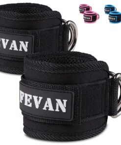 FEVAN 2 x Knöchelschutzriemen Gym - gepolstert mit Klettverschluss - für Unisex - Premium-Comfort beim Training