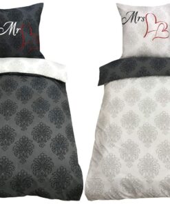Leonardo Vicenti 4-teilig Microfaser Partner Bettwäsche Anthrazit Barock Muster | Leonardo Vicenti 4-teilig Microfaser