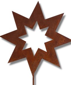Rostikal Gartenstecker Rost Stern 55 cm - Weihnachtsdekoration für Sternen-Deko im Wohnzimmer