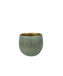 Ivyline TS Mint/Gold Blumentopf für Indoor Ryan 18 cm