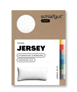 Schlafgut Easy Jersey Kissenbezug 40x80 cm Full-White, superweich & atmungsaktiv für_tradeinslu nominative Used, perfekt