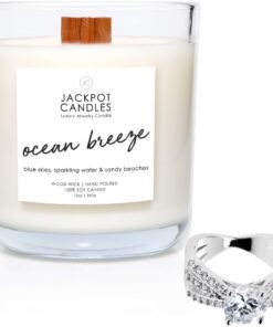 Jackpot Candles Ocean Breeze Kerze - Ring im Inneren - Für Zuhause - Duftnder Oleanzug - 5cm Ringgröße