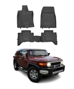 OMAC Gummimatten kompatibel mit Toyota FJ-Cruiser 2007-2014 - optimale Fußщитe für Fahrer und Passagiere im Gelände - 4-