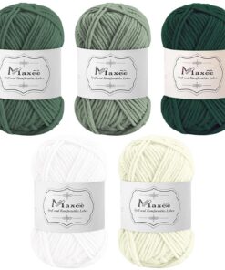 Maxee Häkelgarn Hand Knitting Yarn Set für Strick- und Häkelanfänger Maxee Häkelgarn 250g Baumwollgarn zur Handstrickung
