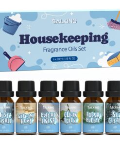 SALKING Sauber Ätherische Öle Set, Duftöl für Diffuser GeschenkSet, Willkommen zu Hause, Helle Laken, Saubere Tipps, Fri