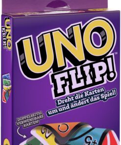 Mattel Games UNO Flip Kartenspiel + deutsche Sprachversion + Familie ab 7 Jahren - Top-Sortiment Deutschspeziell
