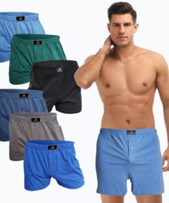 SGS Lockere Boxershorts Herren 100% Baumwoll UnterhosenComfort und Atmungегkeit | SGS 10 Pack Lockere Boxershorts Herre
