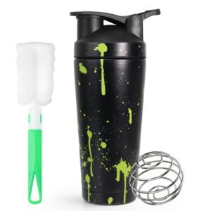 HNCY Proteinshake Shaker 750ml Edelstahl – Klumpenfreie, cremige Shakes für Sportler beim Training - Auslaufsicher, Kein