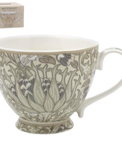 Die Leonardo Collection William Morris Weihnachtstasse mit Artischockenfuß - langlebige Kaffeetassen für Zuhause und Bür