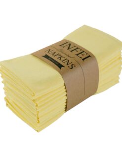 Düffel-Polyester-Cloth-Servicehandtücher für Veranstaltungen und Heim Gebrauch (Gelb) - 12 Stück (40x40 cm)