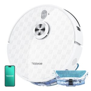 Tesvor S8Pro Saugroboter - 8000Pa Stärke, 240 Min Laufzeit, 3in1 Roboterstaubsauger+LiDAR Navigation,ideal für Haustierh