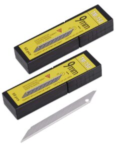 Winjun 100 Pack Ersatzklingen für Profi Cuttermesser | Winjun 30 Grad Winkel 9mm Ersatzklingen Handwerksmesser | Winjun