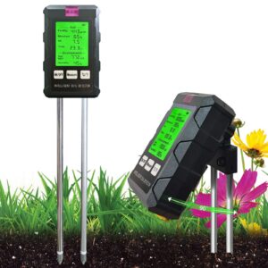 Cuteefun 6 In 1 Bodentester für Pflanzen - Feuchtigkeit, pH, Temperatur, Fertilität, Feuchtigkeit messen, ideal für Gart