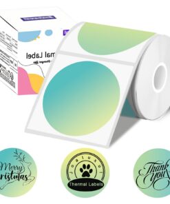 2 Zoll Runde Thermo-Etiketten für Thermodrucker, Thermodrucker-Etiketten für Barcode-Versand, Indiviudale Etiketten für
