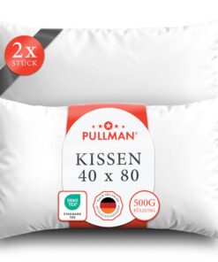 Pullman Hotelqualität Mikrofaser Kopfkissen 40x80 cm für Alle Schlafpositionen (2er Set)