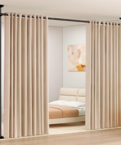 WELDUN Freistehend Raumtrenner Paravent ohne Vorhang Schwarz 227-312cm H 71-178cm Benuziert im Wohnzimmer, Schlafzimmer