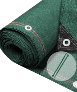 VOUNOT® Sichtschutz Zaun 230 g/m² HDPE Schattiernetz 1.5x10m Grün Windschutz UV-resistent Reißfest 95% Beschattungsgrad