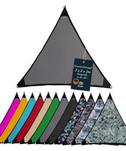 Sonnensegel wasserdicht Sonnenschutz für Garten – 100% Schutz vor UV-Strahlung, 2 × 2 m, Grau