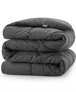 CozyLux Ganzjahresbettdecke 200x200cm für Alle Jahreszeiten, Super Weiche Steppdecke Mikrofaser 300gsm, Grau OEKO-TEX ST