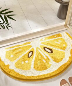 Highdi Badezimmer TüRmatte rutschfeste Badteppich, Absorbierend Weicher Hochflor Badezimmerteppich, Waschbar Schlafzimme