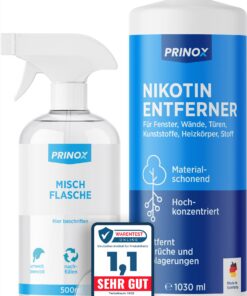 PRINOX 1030ml Nikotinentferner | Starkes Reinige für Haushalt und Gastronomie | Ruß & Nikotin Consult für Fenster, Wände