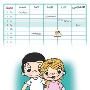 Liebe ist... 2024 Familienplaner - Familien-Timer - Termin-Planer - Kinder-Kalender - Familien-Kalender - 22x45 cm - Ter