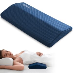 NOFFA Memory Foam Lendenkissen Bett, Orthopädisch Stützen die Taille und Rücken, Einstellbare Härte/Höhe, 60X30X6.5cm