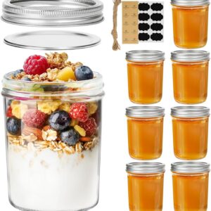 ComSaf 480ml Mason Jars mit Schraubdeckel für Hausgemachte Marmelade und Gewürze